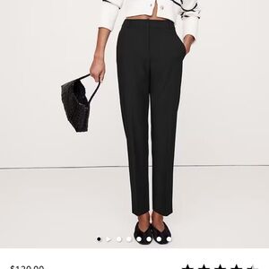 Banana Republic Black and White Checkered Straight Leg Pants